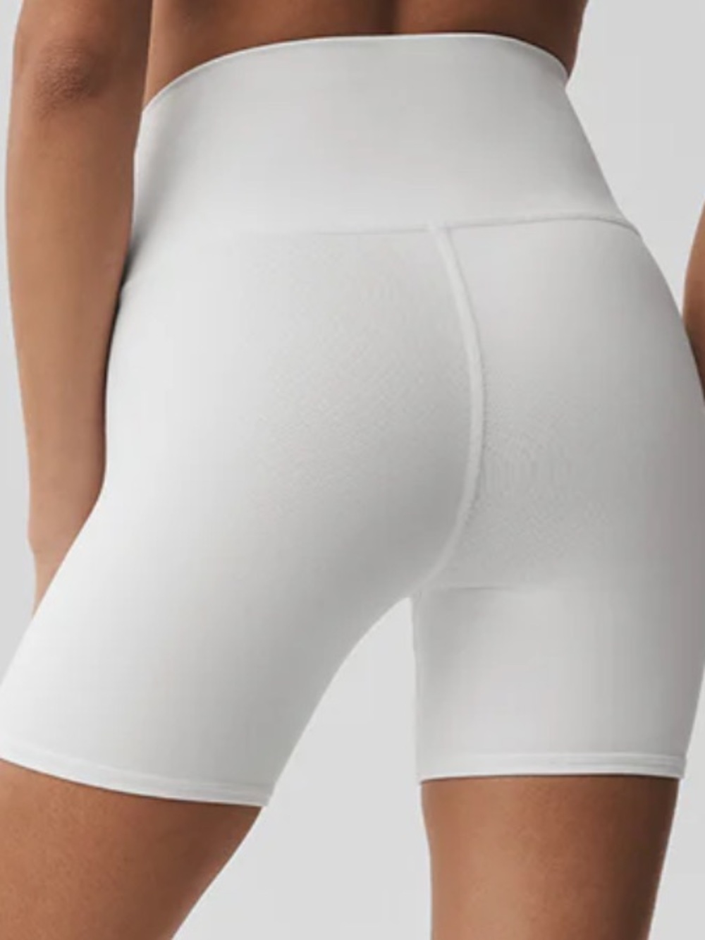 ALO Yoga High-Waist Airbrush Bike Shorts - White